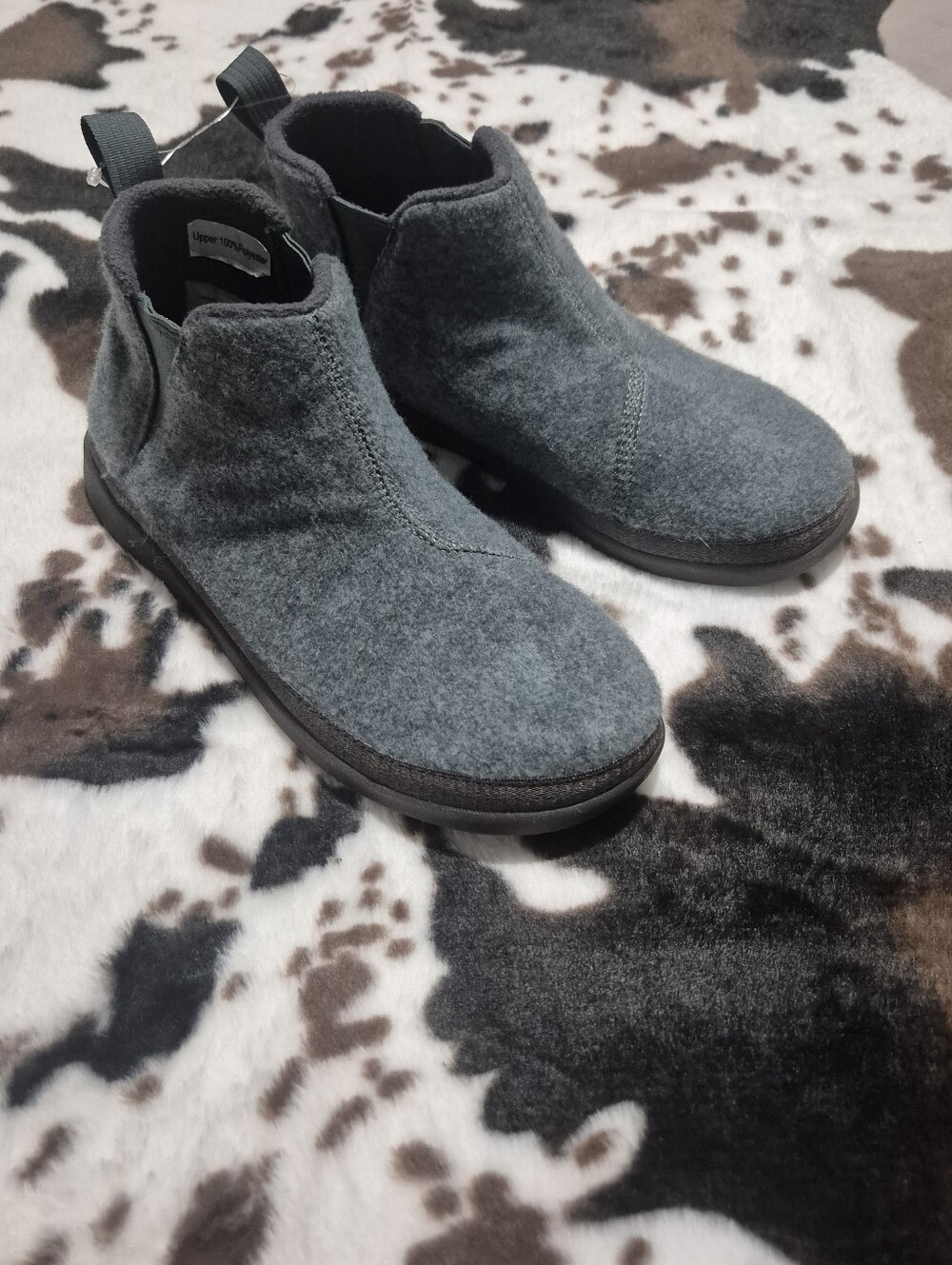 Chaco Gray Wool Chelsea Boot - Comfort Slip-On Bootie :9 - Picture 1 of 13